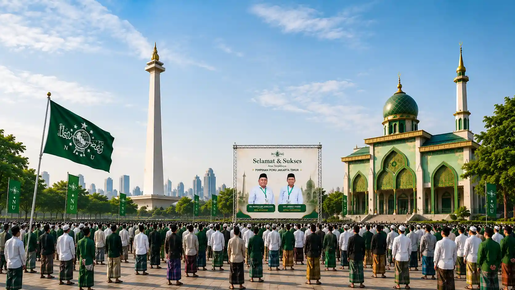 Kebersamaan pengurus dan warga PCNU Pengurus Cabang Kabupaten Bandung